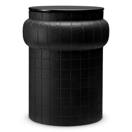 LIVING - Masa laterala Tortugo cu finisaj negru |Ø 40 | H. 52 cm 