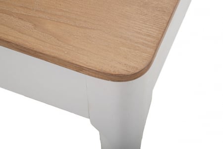 Masa Matera, Lemn/MDF/Fier, Alb/Maro, 80x180x60 cm [6]
