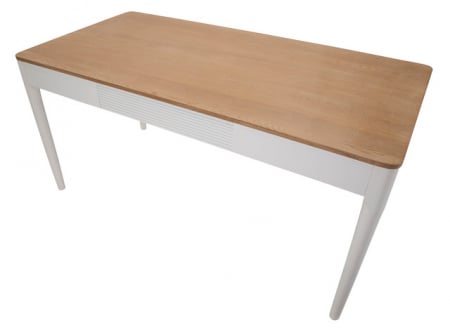 Masa Matera, Lemn/MDF/Fier, Alb/Maro, 80x180x60 cm [4]