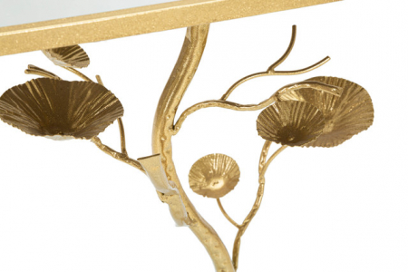 Masa Tisty, Fier/MDF/Oglinda, Auriu, 60x40x30 cm [4]