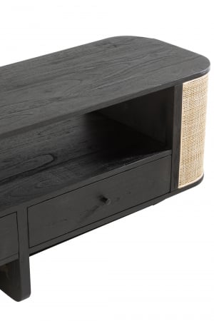 Masa TV Molly, Lemn, Negru, 140x40x50 cm [5]