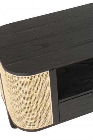 Masa TV Molly, Lemn, Negru, 140x40x50 cm [6]
