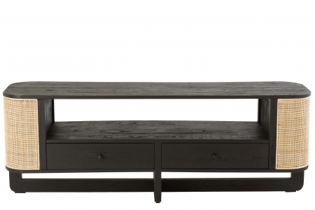 Masa TV Molly, Lemn, Negru, 140x40x50 cm [1]