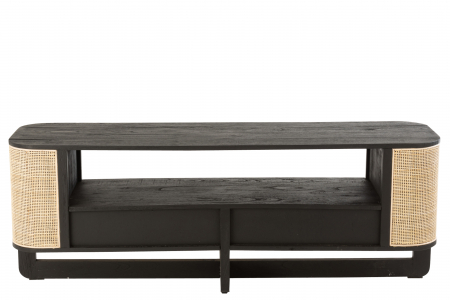 Masa TV Molly, Lemn, Negru, 140x40x50 cm [3]