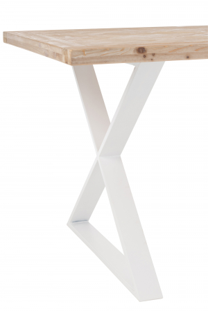 Masa Zigzag, Lemn, Alb, 200x95x79 cm [3]