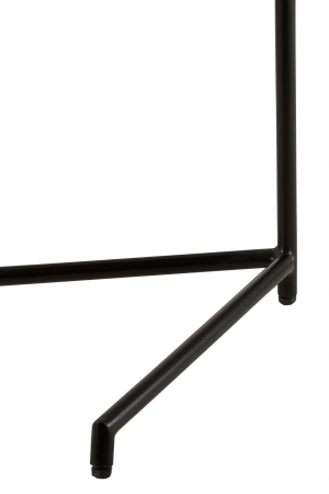 Masuta laterala Bistro, Lemn/Fier, Negru/Natural, 39x42x64 cm [3]