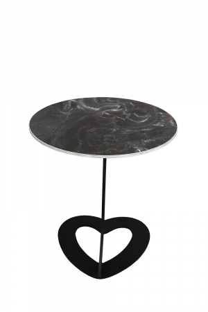Masuta Heart, negru, 50x54 cm [1]