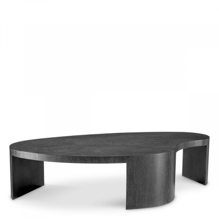 LIVING - Masuta cafea Ancona, furnir din stejar, gri carbune, Dims: L. 150 | W. 86 | H. 35  (CM)