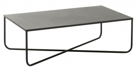 LIVING - Masuta Cross, Metal, Negru, 100x60x32.5 cm