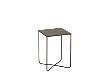 LIVING - Masuta Cross, Metal, Negru, 35x35x50.5 cm