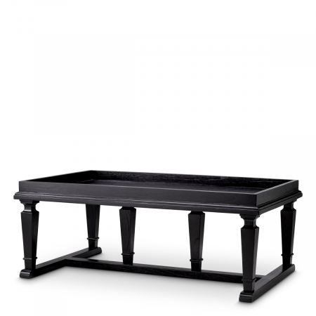 LIVING - Măsuță de cafea, Americana, finisaj negru , Dims: L. 130 | W. 80 | H. 51  (CM)