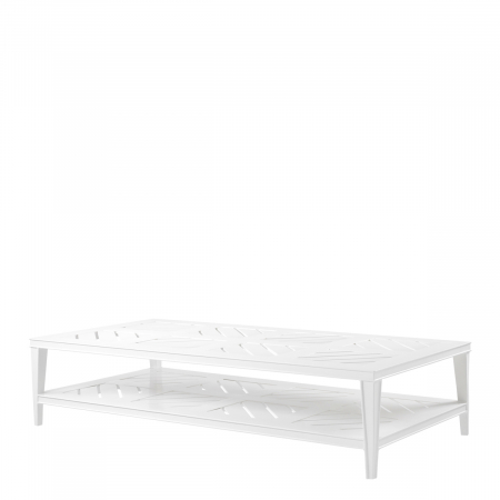 TERASA SI GRADINA - Măsuță de cafea, Bell Rive alb dreptunghiular de exterior , Dims: L. 180 | W. 90 | H. 42  (CM)