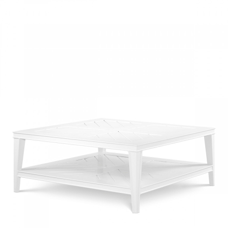 TERASA SI GRADINA - Măsuță de cafea, Bell Rive patrat alb de exterior , Dims: L. 100 | W. 100 | H. 42  (CM)