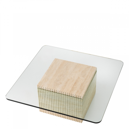 Măsuță de cafea, Brindisi travertin , Dims: L. 90 | W. 90 | H. 35  (CM) [2]