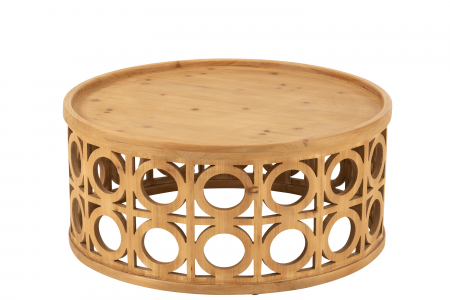 Masuta de cafea Carving, Lemn de Brad/Mdf, Natur Masute - Masuta de cafea Carving, Lemn de Brad/Mdf, Natur