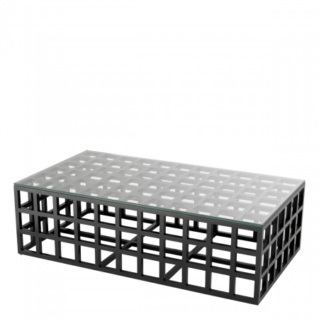 Măsuță de cafea cubico finisaj negru clasic, Dims: L. 139.5 | W. 77 | H. 42  (CM) [3]