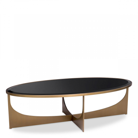 LIVING - Măsuță de cafea, Elegance, finisaj alama, Dims: L. 120 | W. 60 | H. 35  (CM)