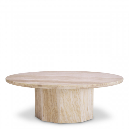 LIVING - Măsuță de cafea, Florence travertin , Dims: Ø 100 | H. 34  (CM)