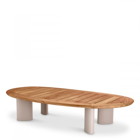 TERASA SI GRADINA - Măsuță de cafea, Free Form din tec natur de exterior , Dims: L. 170.5 | W. 85 | H. 34.5  (CM)