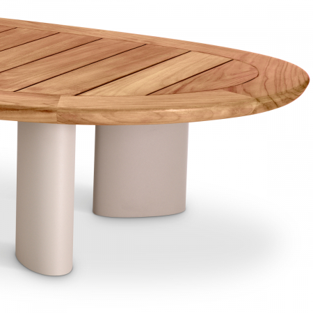 Măsuță de cafea, Free Form din tec natur de exterior , Dims: L. 170.5 | W. 85 | H. 34.5  (CM) [5]