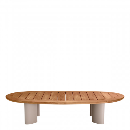 Măsuță de cafea, Free Form din tec natur de exterior , Dims: L. 170.5 | W. 85 | H. 34.5  (CM) [4]