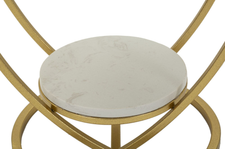 Masuta de cafea Inima, aurie cm ø 40x45,5 [3]