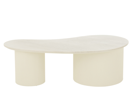 Masuta de cafea marmura/mdf, alba [4]