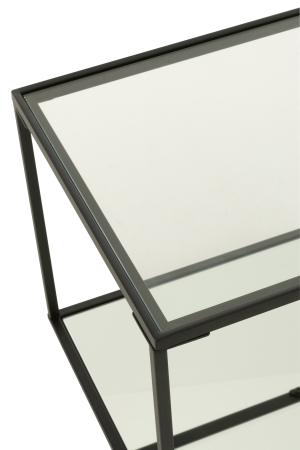 Masuta de cafea metal/sticla neagra, S [5]