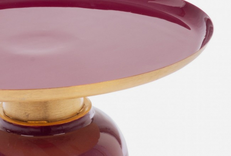 Masuta de cafea Nalima, Otel, Visiniu, 40.5x45.5 cm [3]