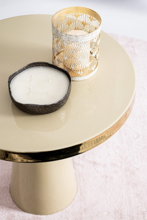 Masuta de cafea Nandika, Otel, Auriu, 45.5x43 cm [3]