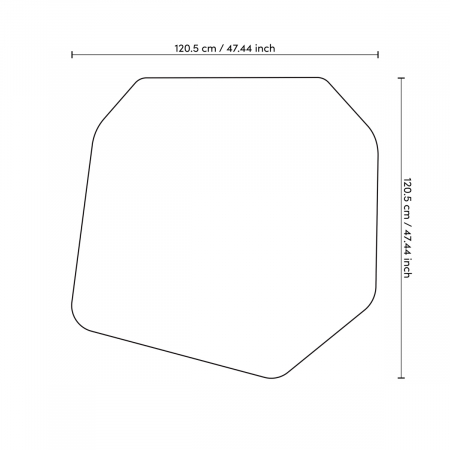 Măsuță de cafea, Oracle furnir de arțar, finisaj lucios din alamă, Dims: L. 120.5 | W. 120.5 | H. 30.5  (CM) [5]