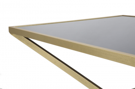 Masuta de cafea Piramid, MDF/Sticla, Negru/Auriu, 110x60x45 cm [5]