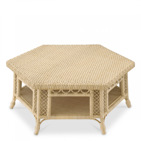 Măsuță de cafea, Saba Hexagon ratan natur, Dims: L. 120 | W. 105 | H. 50  (CM) [1]