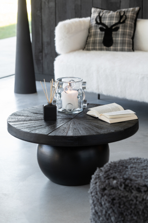 SALE % - Măsuță de cafea, Shanil, Lemn, Negru