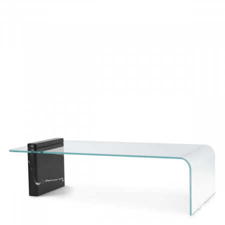 LIVING - Măsuță de cafea, Stonecrest marmura neagra, Dims: L. 133.5 | W. 65 | H. 38  (CM)