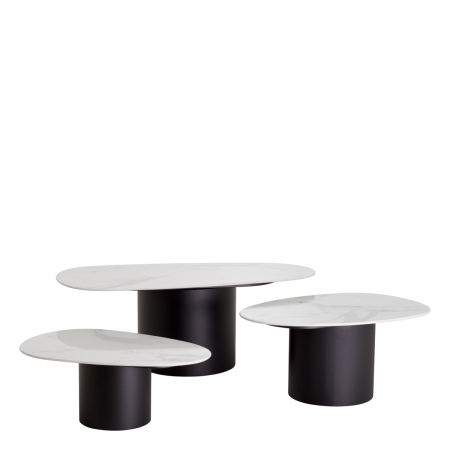 Măsuță de cafea, Zane din marmura alba din ceramica set de 3 [1]