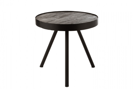 SALE % - Masuta Fien, Lemn/Metal, Maro, 50x50x48 cm