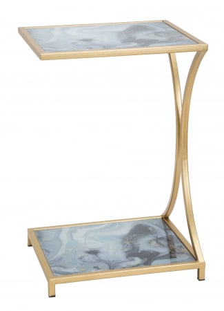Masuta Glam , Fier/MDF/Sticla, Multicolor, 60x40x35 cm [4]