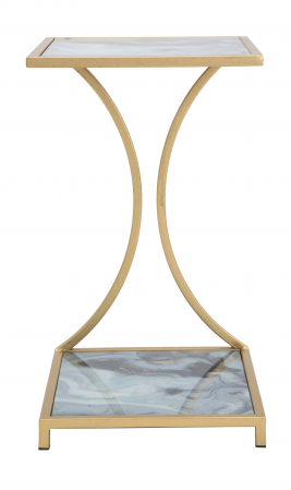 Masuta Glam , Fier/MDF/Sticla, Multicolor, 60x40x35 cm [5]