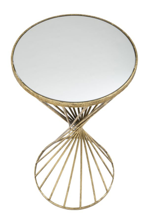Masuta Hypnos, Metal/Oglinda, Auriu/Alb, 35X70 cm [3]
