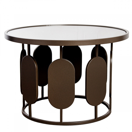 Masute - Masuta laterala, rotunda, Zulu, Metal, antracit, PU 1, H. 40 cm, D. 60 cm