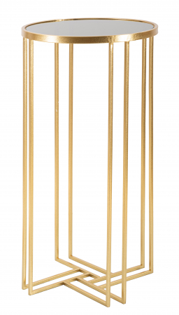 Masuta Ligles, Fier/Sticla, Auriu, 80x40x40 cm [5]