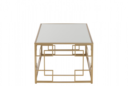 Masuta Lines, Metal, Auriu, 120x66x47.5 cm [2]