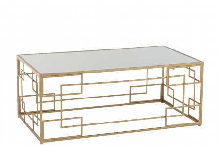 LIVING - Masuta Lines, Metal, Auriu, 120x66x47.5 cm