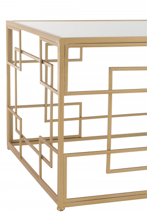 Masuta Lines, Metal, Auriu, 120x66x47.5 cm [3]