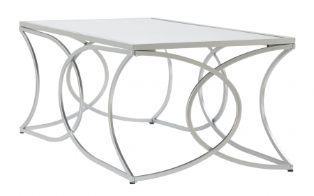 Masuta Minsk, fier/MDF/oglinda, argintiu, 110X60X46 cm [1]