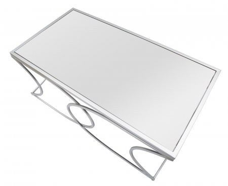 Masuta Minsk, fier/MDF/oglinda, argintiu, 110X60X46 cm [3]