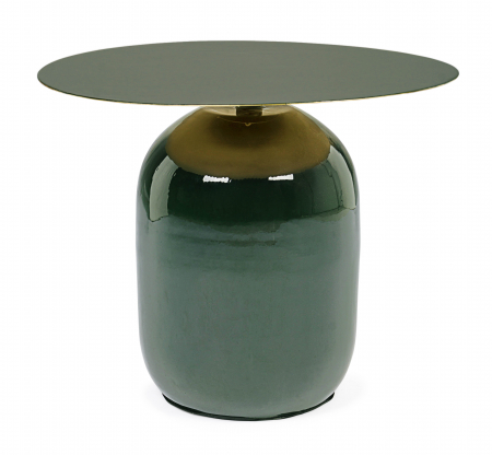 SALE % - Masuta Nalima D50, Otel, Verde, 50x50x39.5 cm