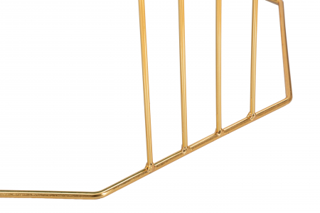 Masuta Octagon, Fier/Sticla, Auriu/Bronz, 70x45x45 cm [1]
