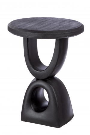 SALE % - Masuta Preston, compozit, negru, 45x34.5 cm